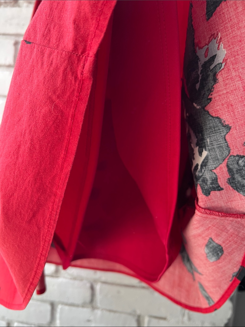 Red Floral Halter Midi Dress vintage le chateau - Picture 12 of 16